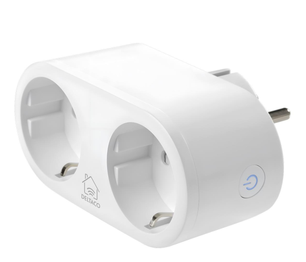 DELTACO Inteligentne gniazdko podwójne SH-P02E (WiFi) - 1266233 - zdjęcie